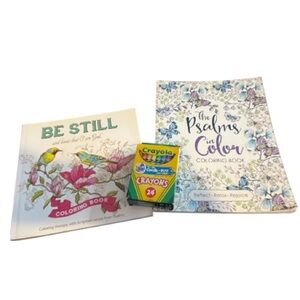 Be Still and Psalms in Color Books with Crayons And Pencilx